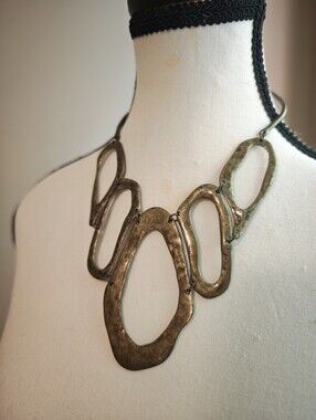 Antique Bronze Statement Necklace